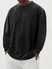 Fabian | Herren Oversized Langarm Strickpullover - Schwarz