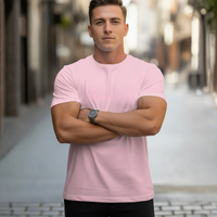 Fabian | Herren Rundhals T-Shirt Slim Fit Kurzarm - Hellrosa