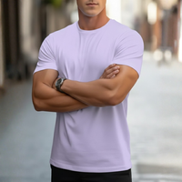Fabian | Herren Rundhals T-Shirt Slim Fit Kurzarm - Lila