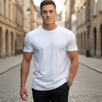 Fabian | Herren Rundhals T-Shirt Slim Fit Kurzarm - Weiß
