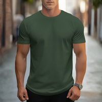 Fabian | Herren Rundhals T-Shirt Slim Fit Kurzarm - Grün
