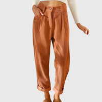 Mara | Damen Cordhose stylisch modern elegant - Aprikose