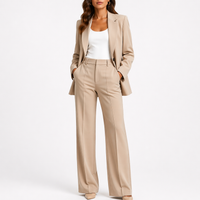 Feliciana | Damen Business Hosenanzug Set Blazer - Beige
