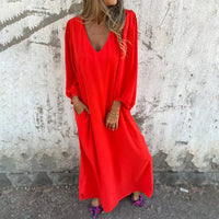 Delilah - Maxikleid - Rot Orange (Fast ausverkauft)