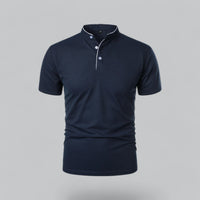Fionn | Herren Poloshirt mit Stehkragen Kurzarm - Marineblau