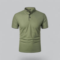 Fionn | Herren Poloshirt mit Stehkragen Kurzarm - Grün