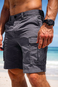 Florian | Herren Cargo Shorts mit praktischen Taschen - Hellgrau