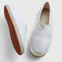 Emma | Damen Espadrille Ballerinas Atmungsaktiv – Espadrille Stil Sommer 2026 - Weiß
