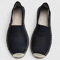 Emma | Damen Espadrille Ballerinas Atmungsaktiv – Espadrille Stil Sommer 2026 - Schwarz