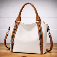 Franka | Damen Schultertasche mit Verstellbarem Riemen - Weiß