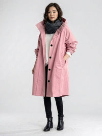 Franziska | Damen Wasserabweisende Windbreaker Regenjacke - Hellrosa