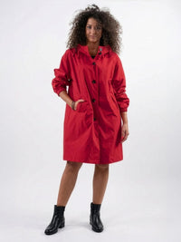 Franziska | Damen Wasserabweisende Windbreaker Regenjacke - Rot