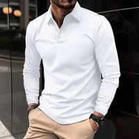 Frederik | Herren Langarm-Poloshirt - Weiß