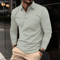 Frederik | Herren Langarm-Poloshirt - Grau