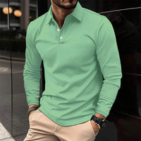 Frederik | Herren Langarm-Poloshirt - Grün