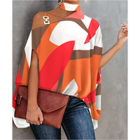 Frederika | Damen Asymmetrische Schulterfreie Bluse - Orange