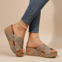 Oakley | Boho Wedge-Sandale für Damen - Khaki (Fast ausverkauft)