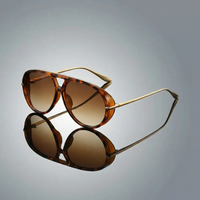 Leon | Elegante Aviator Sonnenbrille im Herrenstil - Braun