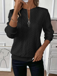 Freya | Weicher Rundhals Strickpullover - Schwarz