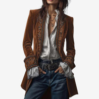Frieda | Damen Anspruchsvoller Reißverschluss Blazer - Braun