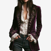 Frieda | Damen Anspruchsvoller Reißverschluss Blazer - Lila
