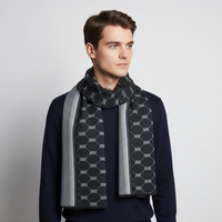 Gemusterter Strickschal für Herren - Grau 1