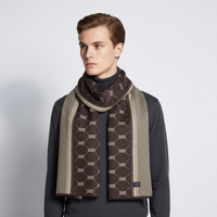 Gemusterter Strickschal für Herren - Braun 1
