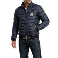 Gesteppte Herren-Bomberjacke mit Pattentaschen - Marine