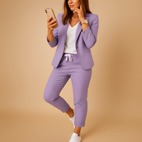 Aletha - Eleganter Damenblazer mit Hose - Violett