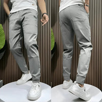 Leon | Premium Herren Cargo-Stretchhose - Hellgrau