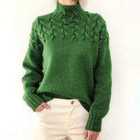 Elva | Gemütlicher Damen-Rollkragenpullover - Grün