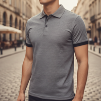 Lennart | Herren Kurzarm Poloshirt Regular Fit - Dunkelgrau