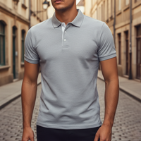 Lennart | Herren Kurzarm Poloshirt Regular Fit - HellGrau