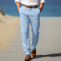 HERRLICHE PREMIUM-LINENHOSE (MIT GÜRTELSCHLAUFEN) - Blau