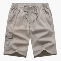Lässige, sportliche Herren-Shorts mit Cargotasche und modernem Look - Hellgrau