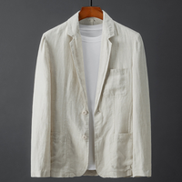 Herren-Blazer mit aufgesetzten Taschen - Beige
