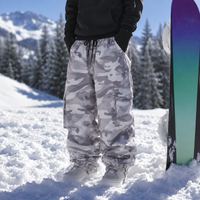 Herren Camouflage Cargo-Snowboardhose - Weiß