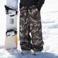 Herren Camouflage Cargo-Snowboardhose - Grün