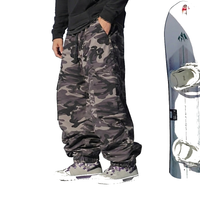 Herren Camouflage Cargo-Snowboardhose - Schwarz