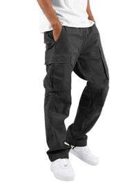 Herren Cargo Hose im geraden Schnitt - Schwarz