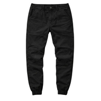 Herren Cargo-Hose mit elastischem Beinabschluss - Schwarz