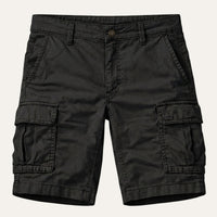 Herren-Cargoshorts mit Pattentaschen - Schwarz