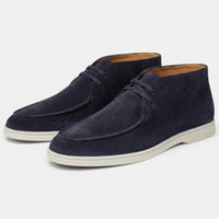 Herren-Chukka-Stiefel aus Wildleder mit Mokassin-Naht - Blau