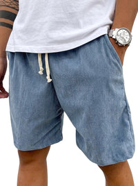 Herren Cord-Shorts mit Kordelzug - Blau