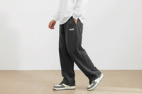 Herren Cordhose mit Elastischem Bund und Geradem Bein - Dunkelgrau