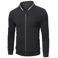 Herren Gesteppte Jacke mit Reißverschluss, Stehkragen und Ärmeltasche - Schwarz