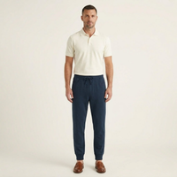 Herren Hose mit elastischem Bund und Kordelzug - Dunkelblau