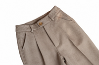 Herren Hose mit hoher Taille und Falten - Beige