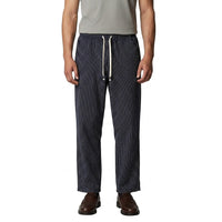 Herren-Hose mit Streifenmuster und Kordelzug - Blau