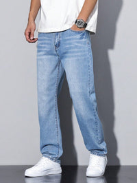 Herren Jeans mit lockerer Passform - Hellblau
